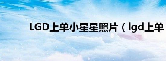 LGD上单小星星照片（lgd上单）
