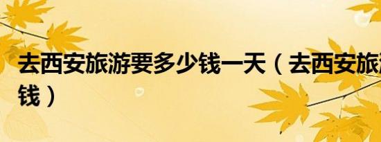 去西安旅游要多少钱一天（去西安旅游要多少钱）