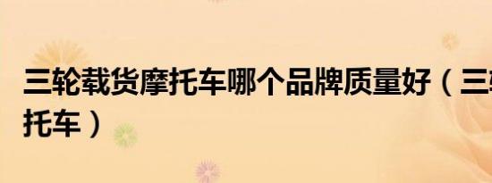 三轮载货摩托车哪个品牌质量好（三轮载货摩托车）