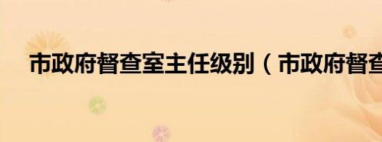 市政府督查室主任级别（市政府督查室）