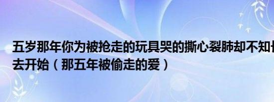 五岁那年你为被抢走的玩具哭的撕心裂肺却不知长大都从失去开始（那五年被偷走的爱）