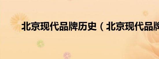北京现代品牌历史（北京现代品牌）