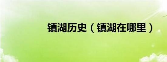 镇湖历史（镇湖在哪里）