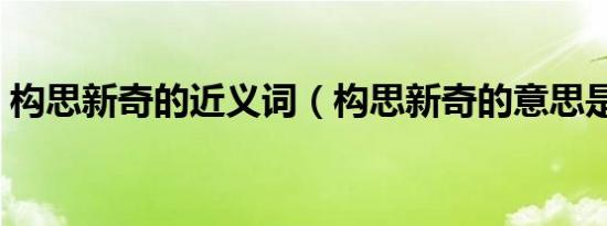 构思新奇的近义词（构思新奇的意思是什么）