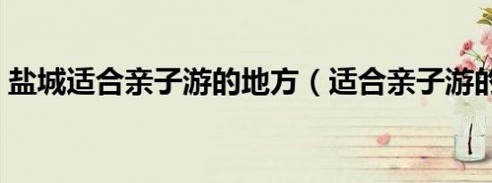 盐城适合亲子游的地方（适合亲子游的地方）
