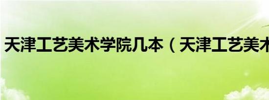 天津工艺美术学院几本（天津工艺美术学院）