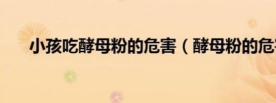 小孩吃酵母粉的危害（酵母粉的危害）