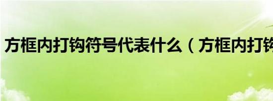 方框内打钩符号代表什么（方框内打钩符号）