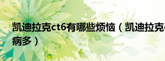 凯迪拉克ct6有哪些烦恼（凯迪拉克ct6小毛病多）