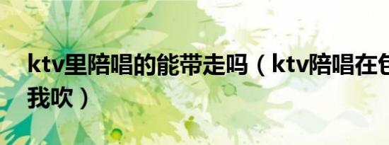 ktv里陪唱的能带走吗（ktv陪唱在包间里给我吹）