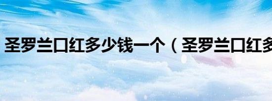 圣罗兰口红多少钱一个（圣罗兰口红多少钱）