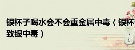 银杯子喝水会不会重金属中毒（银杯子喝水导致银中毒）
