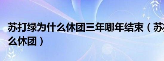 苏打绿为什么休团三年哪年结束（苏打绿为什么休团）