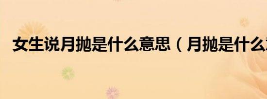 女生说月抛是什么意思（月抛是什么意思）