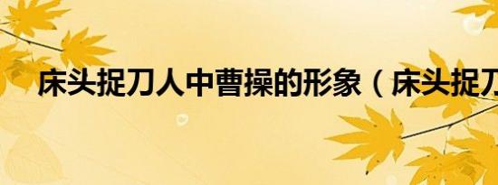 床头捉刀人中曹操的形象（床头捉刀人）