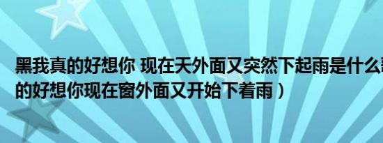 黑我真的好想你 现在天外面又突然下起雨是什么歌（嘿我真的好想你现在窗外面又开始下着雨）