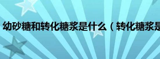 幼砂糖和转化糖浆是什么（转化糖浆是什么）