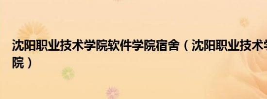 沈阳职业技术学院软件学院宿舍（沈阳职业技术学院软件学院）