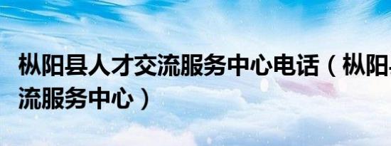 枞阳县人才交流服务中心电话（枞阳县人才交流服务中心）
