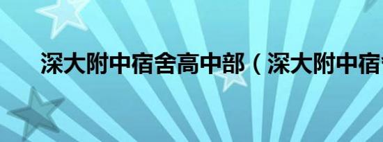 深大附中宿舍高中部（深大附中宿舍）
