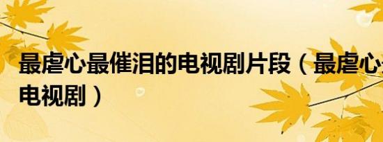 最虐心最催泪的电视剧片段（最虐心最催泪的电视剧）
