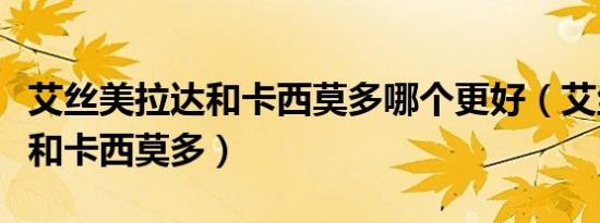 艾丝美拉达和卡西莫多哪个更好（艾丝美拉达和卡西莫多）