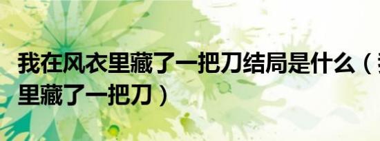 我在风衣里藏了一把刀结局是什么（我在风衣里藏了一把刀）