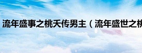 流年盛事之桃夭传男主（流年盛世之桃夭传）