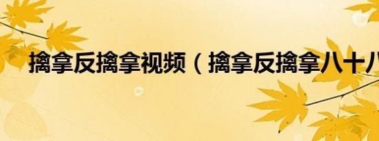 擒拿反擒拿视频（擒拿反擒拿八十八法）