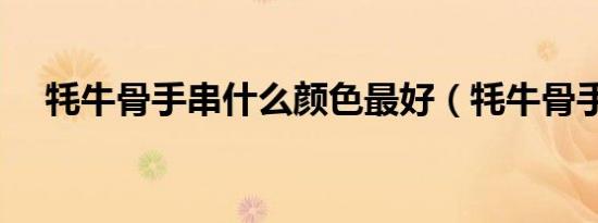 牦牛骨手串什么颜色最好（牦牛骨手串）