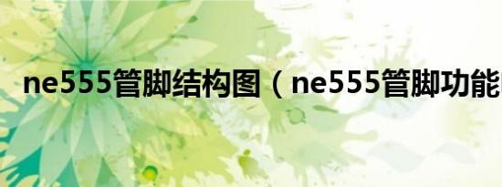 ne555管脚结构图（ne555管脚功能电路）