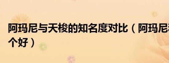 阿玛尼与天梭的知名度对比（阿玛尼和天梭哪个好）