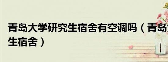 青岛大学研究生宿舍有空调吗（青岛大学研究生宿舍）