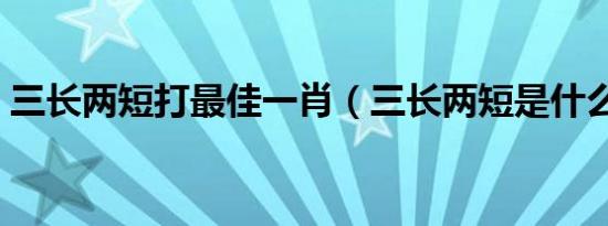 三长两短打最佳一肖（三长两短是什么动物）