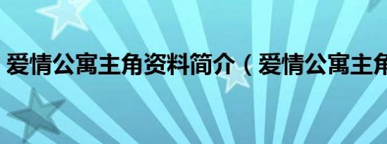 爱情公寓主角资料简介（爱情公寓主角资料）