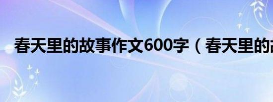 春天里的故事作文600字（春天里的故事）