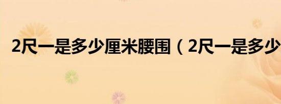 2尺一是多少厘米腰围（2尺一是多少厘米）