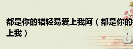 都是你的错轻易爱上我阿（都是你的错轻易爱上我）