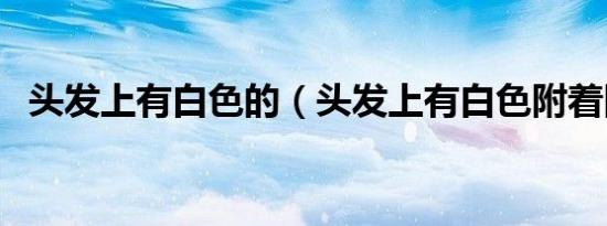 头发上有白色的（头发上有白色附着图片）