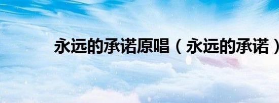 永远的承诺原唱（永远的承诺）