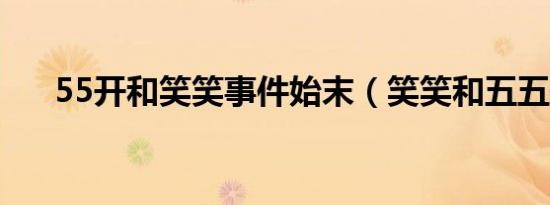 55开和笑笑事件始末（笑笑和五五开）