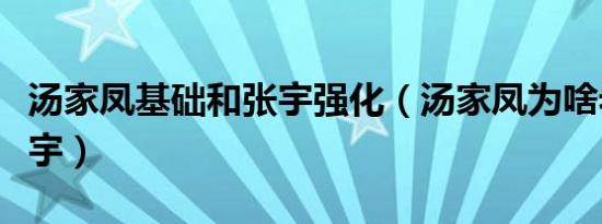 汤家凤基础和张宇强化（汤家凤为啥老针对张宇）
