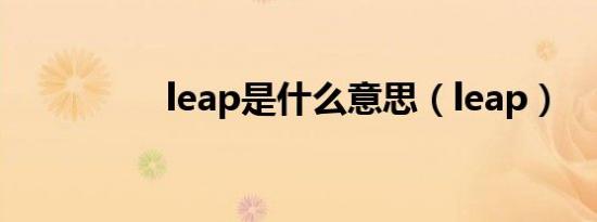 leap是什么意思（leap）