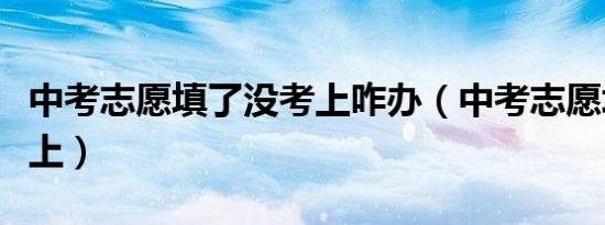 中考志愿填了没考上咋办（中考志愿填了没考上）