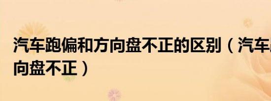 汽车跑偏和方向盘不正的区别（汽车跑偏和方向盘不正）