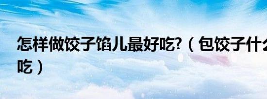 怎样做饺子馅儿最好吃?（包饺子什么馅最好吃）