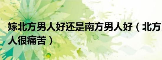嫁北方男人好还是南方男人好（北方人嫁南方人很痛苦）