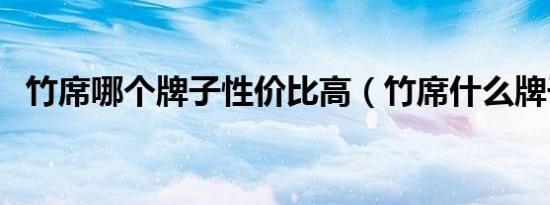 竹席哪个牌子性价比高（竹席什么牌子好）