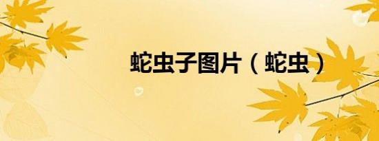 蛇虫子图片（蛇虫）