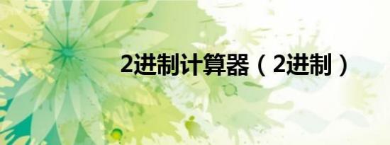 2进制计算器（2进制）